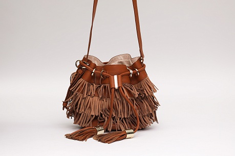 Сумка See By Chloe Vicki Fringe Leather Bucket Bag